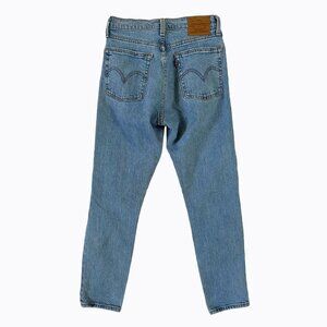 Levi’s Wedgie Straight Blue Jeans Sz24 Button-Fly Distressed Rips 90s Grunge Y2K